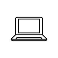 laptop icoon. pictogram met betrekking tot elektronische, technologie. lijn pictogramstijl. eenvoudig ontwerp bewerkbaar vector