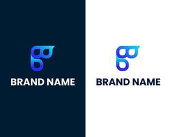 letter g en b modern logo ontwerpsjabloon vector