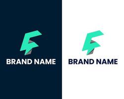 letter f en t modern logo ontwerpsjabloon vector