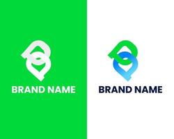 letter p en q modern logo ontwerpsjabloon vector