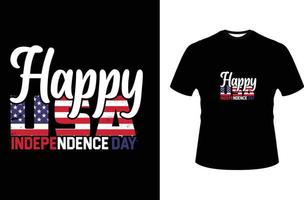 usa onafhankelijkheidsdag t-shirtontwerp vector