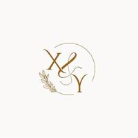 xy eerste bruiloft monogram logo vector