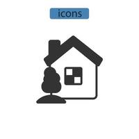 huispictogrammen symbool vectorelementen voor infographic web vector