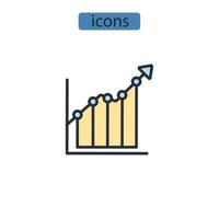 voorbeeldgegevens iconen symbool vectorelementen voor infographic web vector