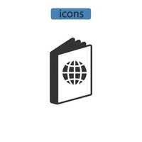 paspoort pictogrammen symbool vector-elementen voor infographic web vector