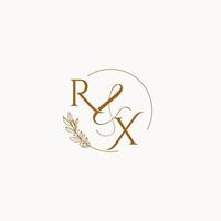 rx eerste bruiloft monogram logo vector