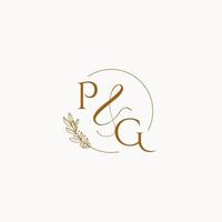 pg logo eerste huwelijksmonogram vector