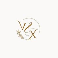 vx eerste bruiloft monogram logo vector