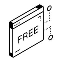 gratis toegang isometrisch pictogram downloaden vector