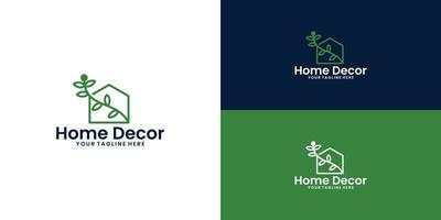 interieur huis logo ontwerp, moderne woondecoratie vector