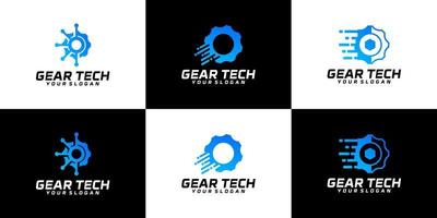 versnelling technologie service logo collectie vector