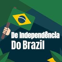 de independencia do brasil 7 de setembro brasil onafhankelijkheidsdag. brasil onafhankelijkheid sjabloon met lint en vlag decoratie voor ons sjabloonontwerp. vector