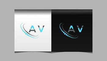 av brief logo creatief ontwerp. v uniek ontwerp. vector