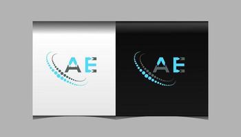 ae letter logo creatief ontwerp. een uniek ontwerp. vector