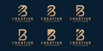 set van creatieve monogram letter b logo ontwerp inspiratie sjabloon voor consulting, initialen, financiële bedrijven vector