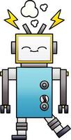 gradiënt gearceerde cartoon robot vector