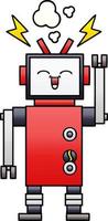 gradiënt gearceerde cartoon robot vector