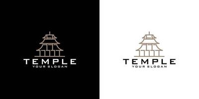 tempel logo pictogram illustratie ontwerpsjabloon vector