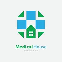 huis medische logo sjabloon ontwerp vector, embleem, ontwerpconcept, creatief symbool, pictogram vector
