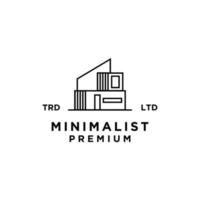 minimalistisch huis vector logo ontwerp