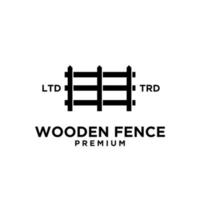houten hek minimalistisch vintage logo vector illustratie ontwerp