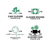 set collectie klaver film films logo vector