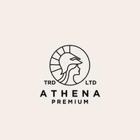 premium godin athena vector logo-ontwerp