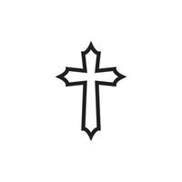 religie kruis pictogram eps 10 vector