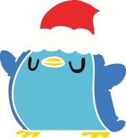 kerst cartoon van kawaii pinguïn vector