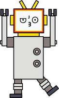 leuke tekenfilmrobot vector