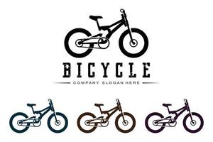 fiets logo pictogram vector, voertuig voor sport, racen, casual, downhill, retro sjabloon vector