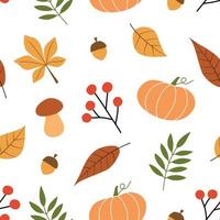 herfst patroon op een witte achtergrond. vector