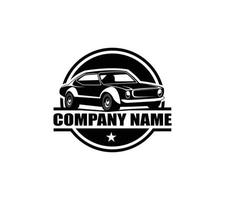 vector concept logo silhouet muscle car badge embleem geïsoleerd