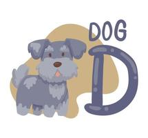hond en d letter vector