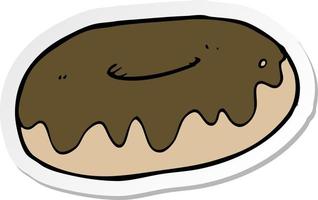 sticker van een tekenfilm donut vector