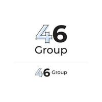 46 letter typo bouwgroep logo ontwerpsjabloon vector