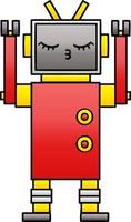 gradiënt gearceerde cartoon robot vector