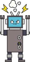 leuke tekenfilmrobot vector