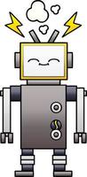 gradiënt gearceerde cartoon robot vector