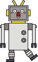 leuke tekenfilmrobot vector