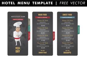 Hotel Menu Template Gratis Vector