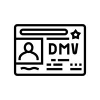 dmv rijbewijs vereisten lijn pictogram vectorillustratie vector