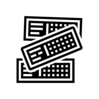 tickets lotto glyph pictogram vectorillustratie vector