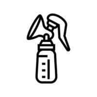 moedermelk pomp lijn pictogram vectorillustratie vector