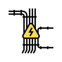 elektrische bedrading kleur pictogram vectorillustratie vector