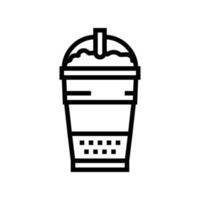 latte macchiato koffie lijn pictogram vectorillustratie vector