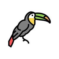 toekan exotische vogel kleur pictogram vectorillustratie vector