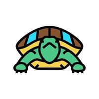 schildpad tropische kleur pictogram vectorillustratie vector