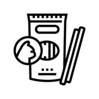 delicatesse eten voor kat lijn pictogram vectorillustratie vector