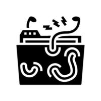 informatiebeveiliging glyph pictogram vectorillustratie vector